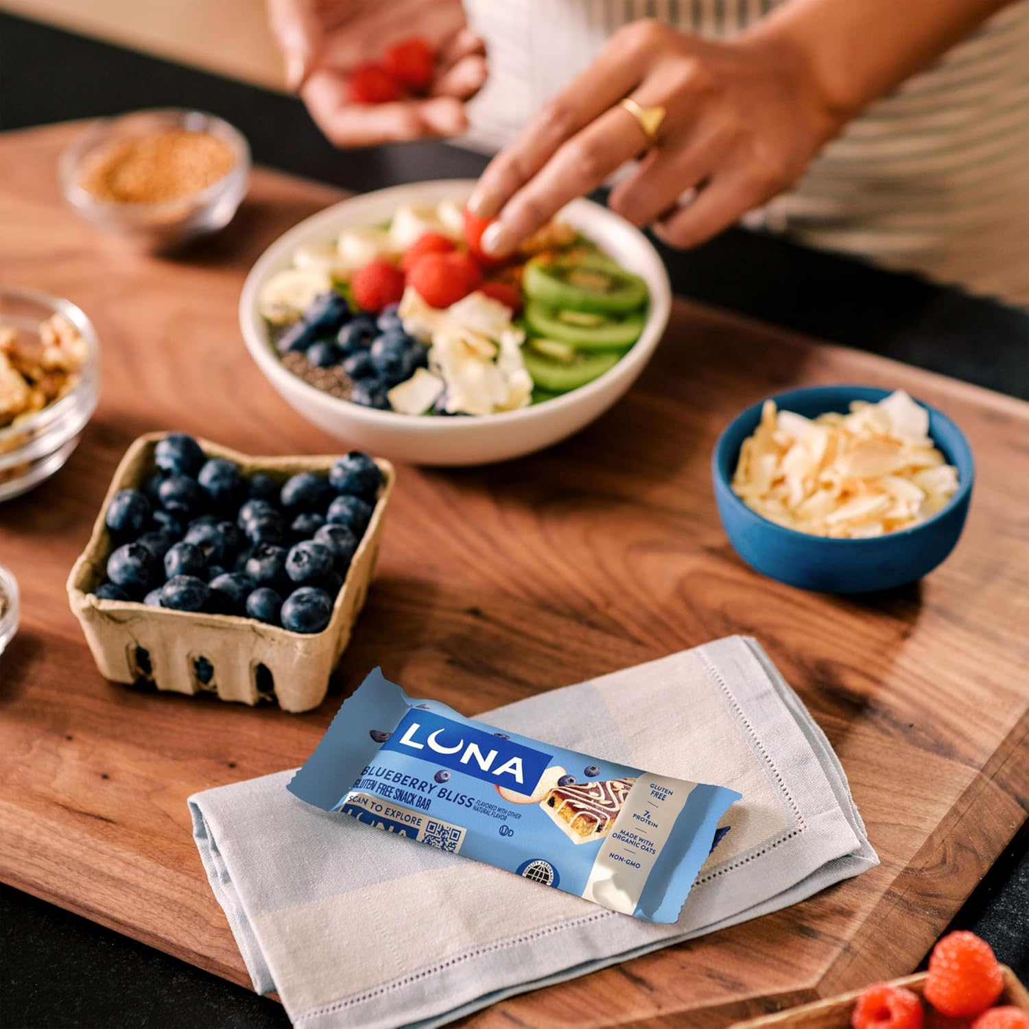 LUNA Bar Gluten Free Bars - Clean-Eating Companion for Yoga and Meditation Breaks, 6 Flavor Pack