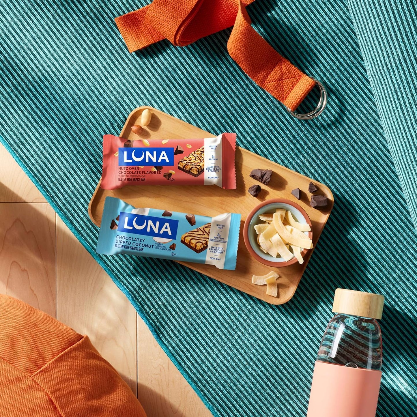 LUNA Bar Gluten Free Bars - Clean-Eating Companion for Yoga and Meditation Breaks, 6 Flavor Pack