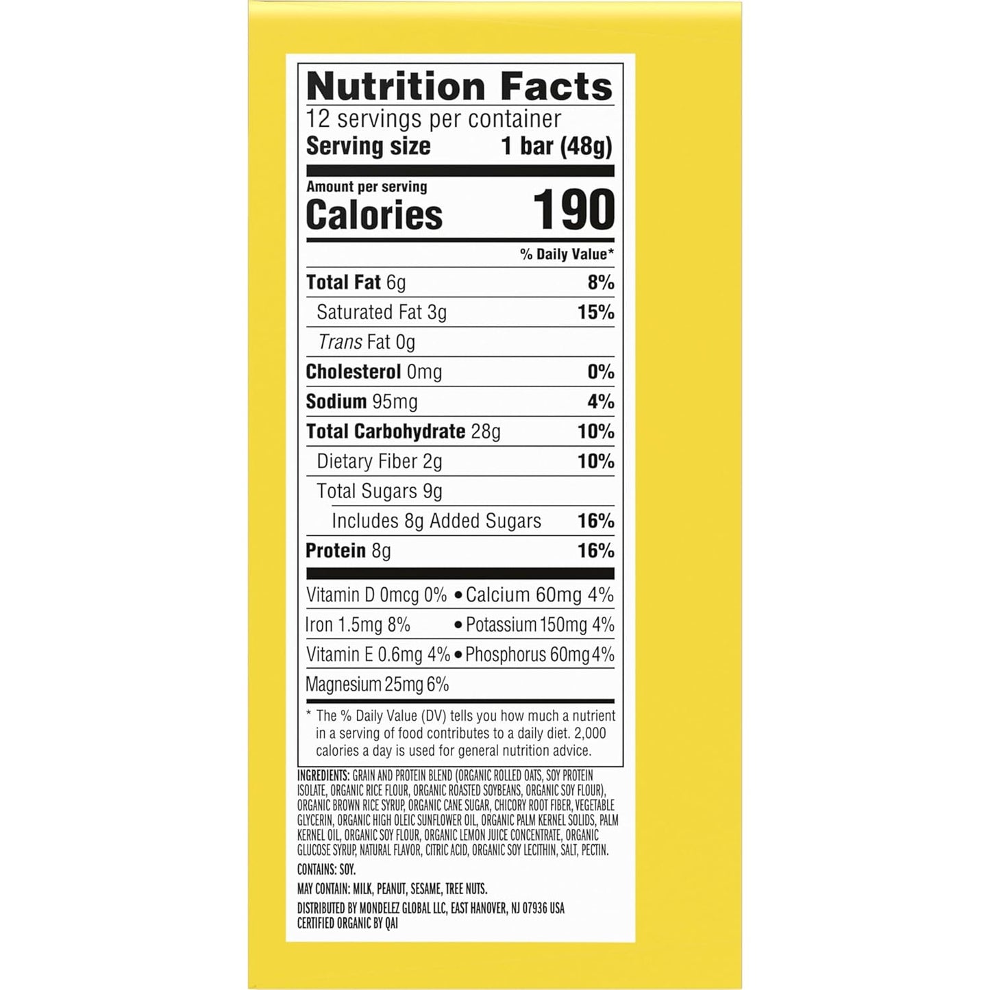LUNA Bar LemonZest Gluten Free Protein Bar – Clean-Eating Snack for Yoga Sessions and Wellness Journals