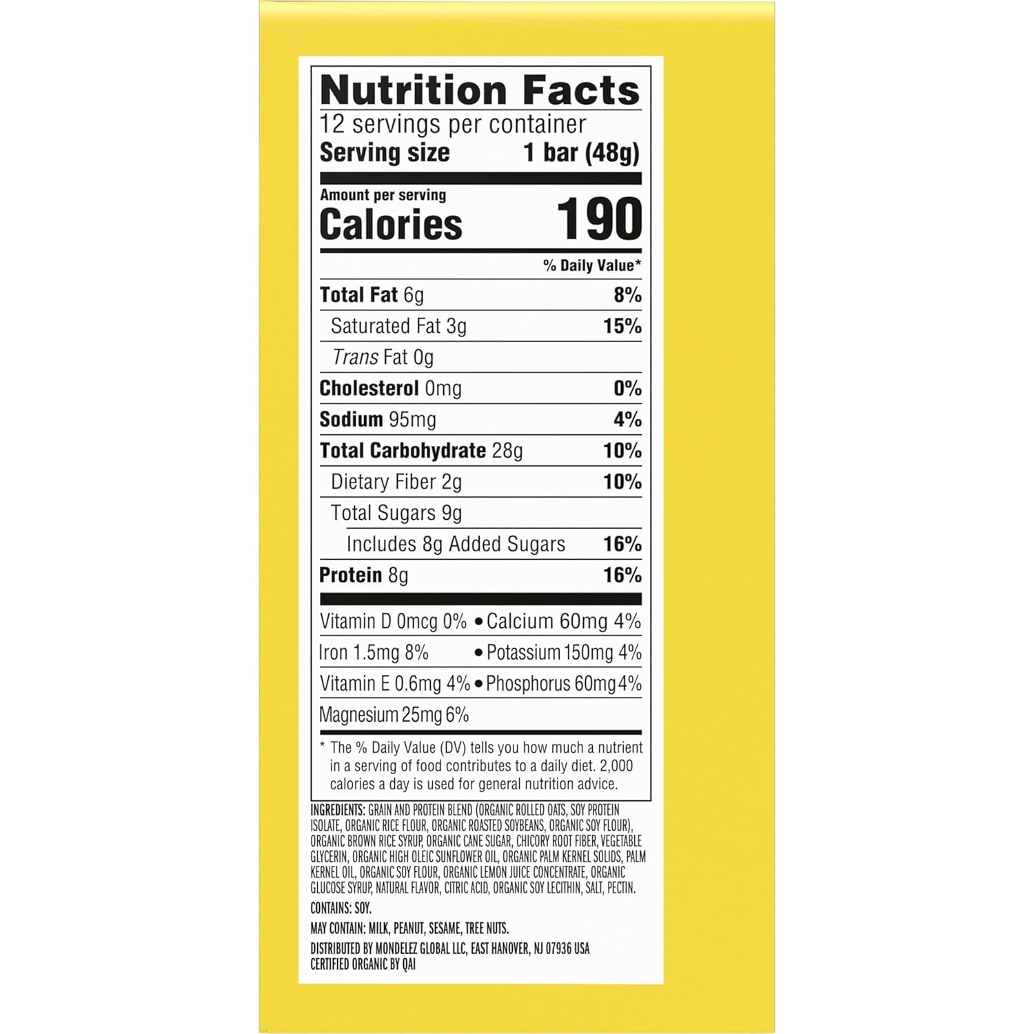 LUNA Bar LemonZest Gluten Free Protein Bar – Clean-Eating Snack for Yoga Sessions and Wellness Journals