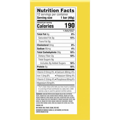LUNA Bar LemonZest Gluten Free Protein Bar – Clean-Eating Snack for Yoga Sessions and Wellness Journals