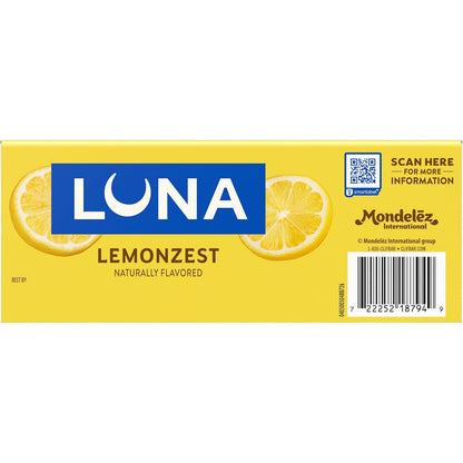 LUNA Bar LemonZest Gluten Free Protein Bar – Clean-Eating Snack for Yoga Sessions and Wellness Journals