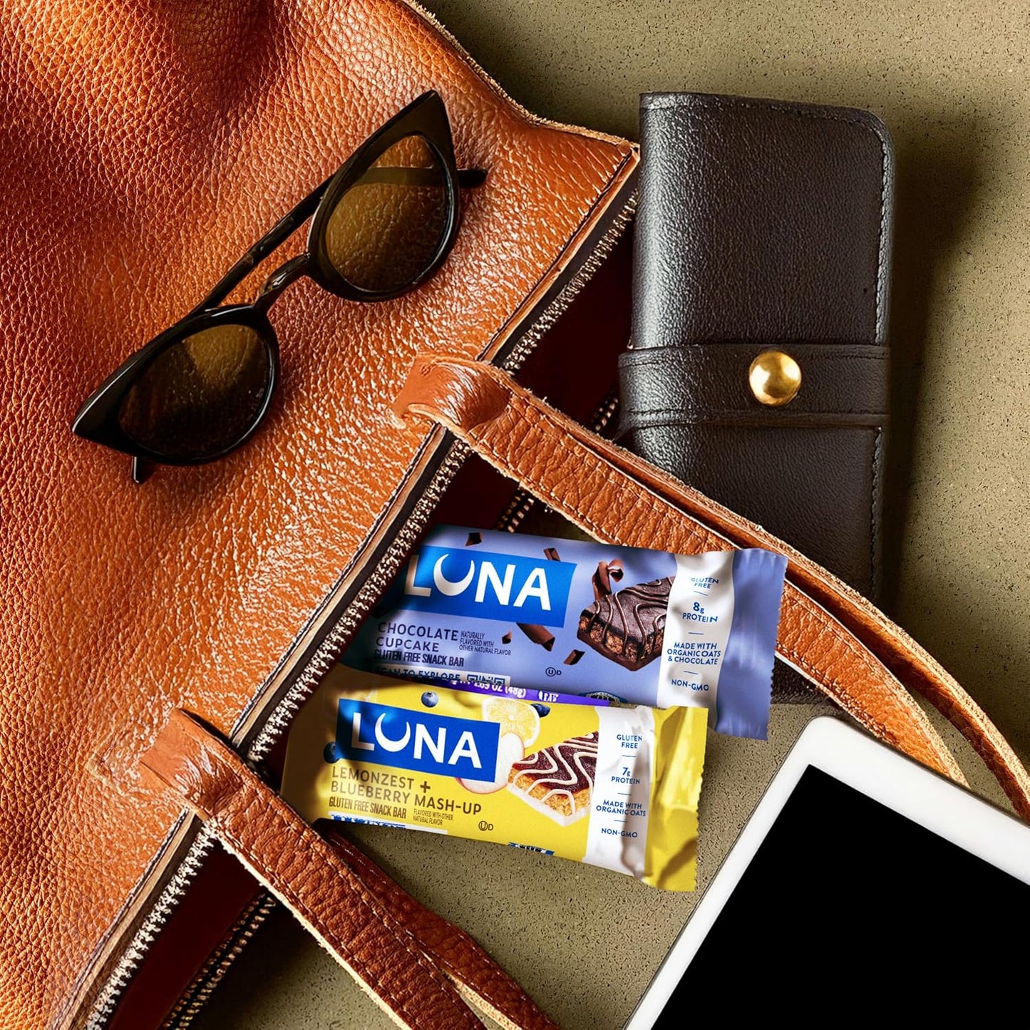 LUNA Bar Mash-Ups LemonZest + Blueberry – Thoughtful Vegan Snack Gift for Her Birthday and Holiday Stocking Stuffer