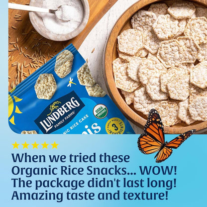 Lundberg Organic Rice Cake Minis – Portable Trail Snack for Hiking, Original Sea Salt Gluten-Free