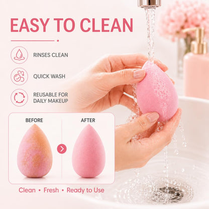 LuxeSponges Makeup Sponge Set – Latex-Free Mini Sponges for Destination Weddings and Travel Beauty Cases