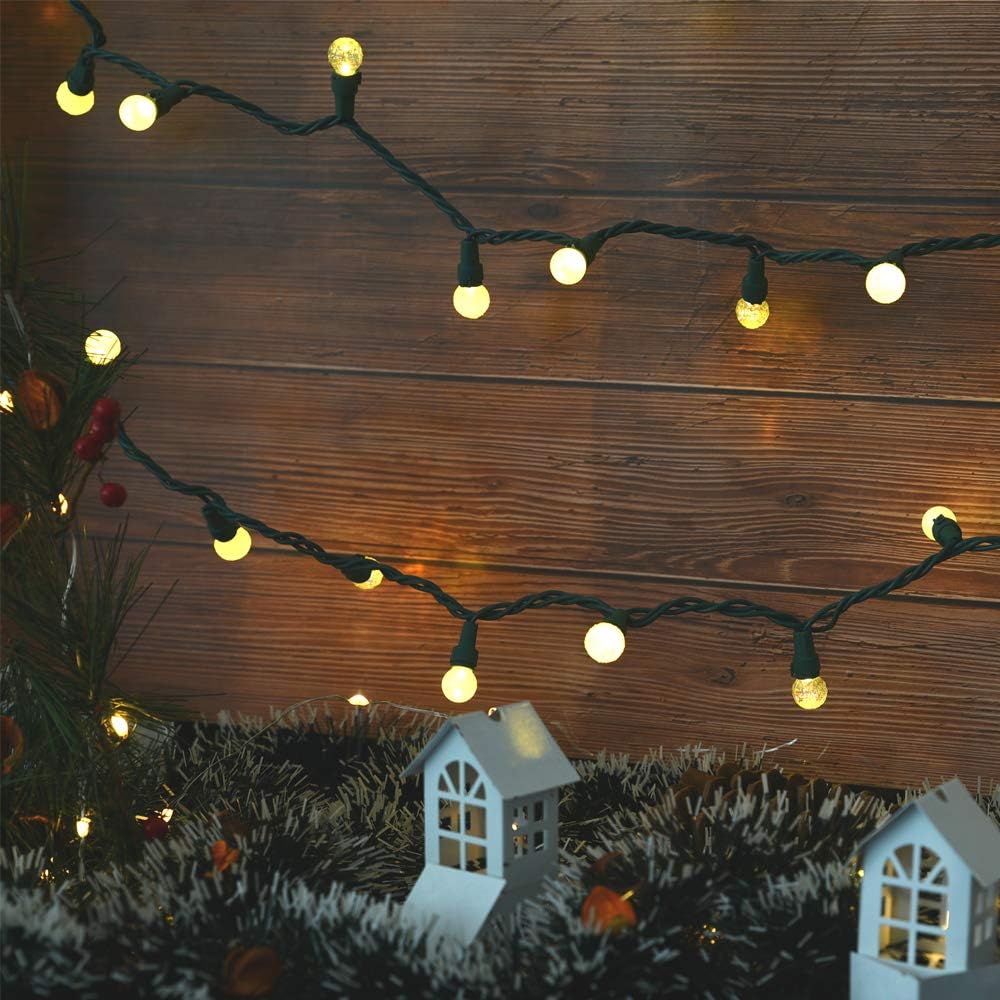 LYCKLIG Globe String Lights – Premium Glass Globe Design, Three-Style Mix-Ball Bulbs for High-End Home Ambience