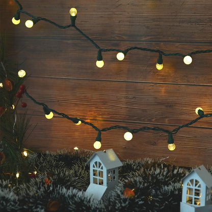 LYCKLIG Globe String Lights – Premium Glass Globe Design, Three-Style Mix-Ball Bulbs for High-End Home Ambience