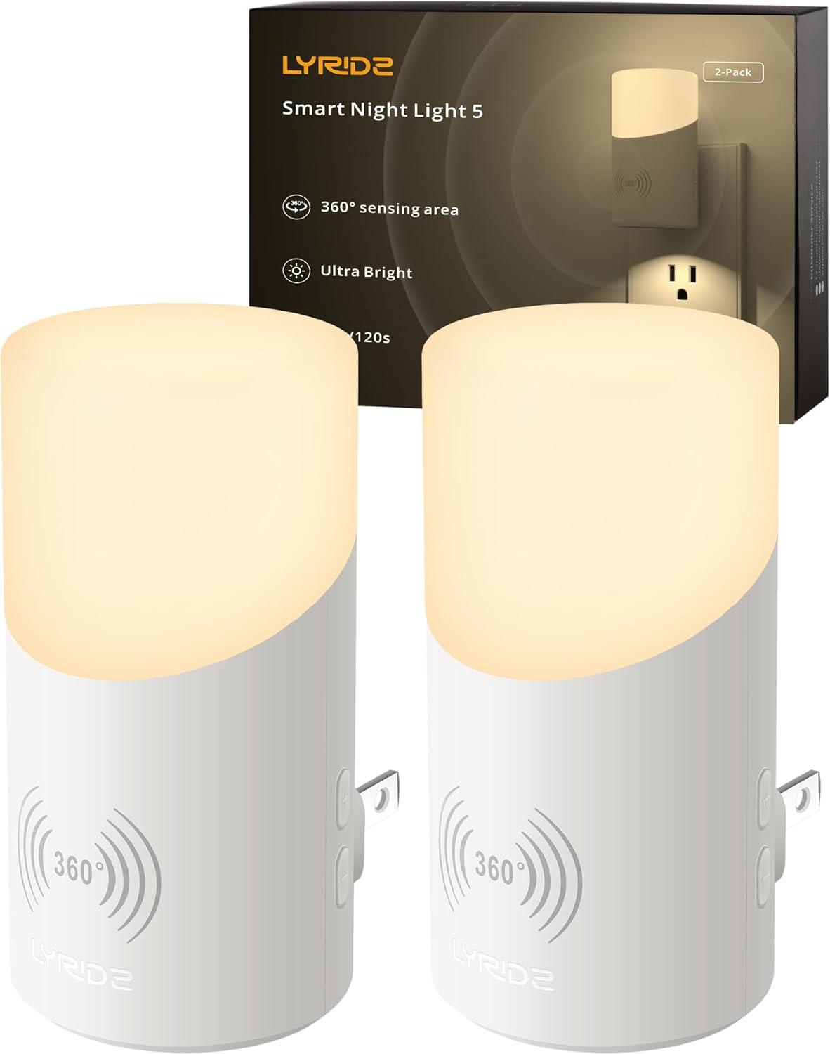 Lyridz Compact Plug-in Night Light – Clean Cylindrical Form for Uncluttered Bedrooms and Intentional Living Spaces