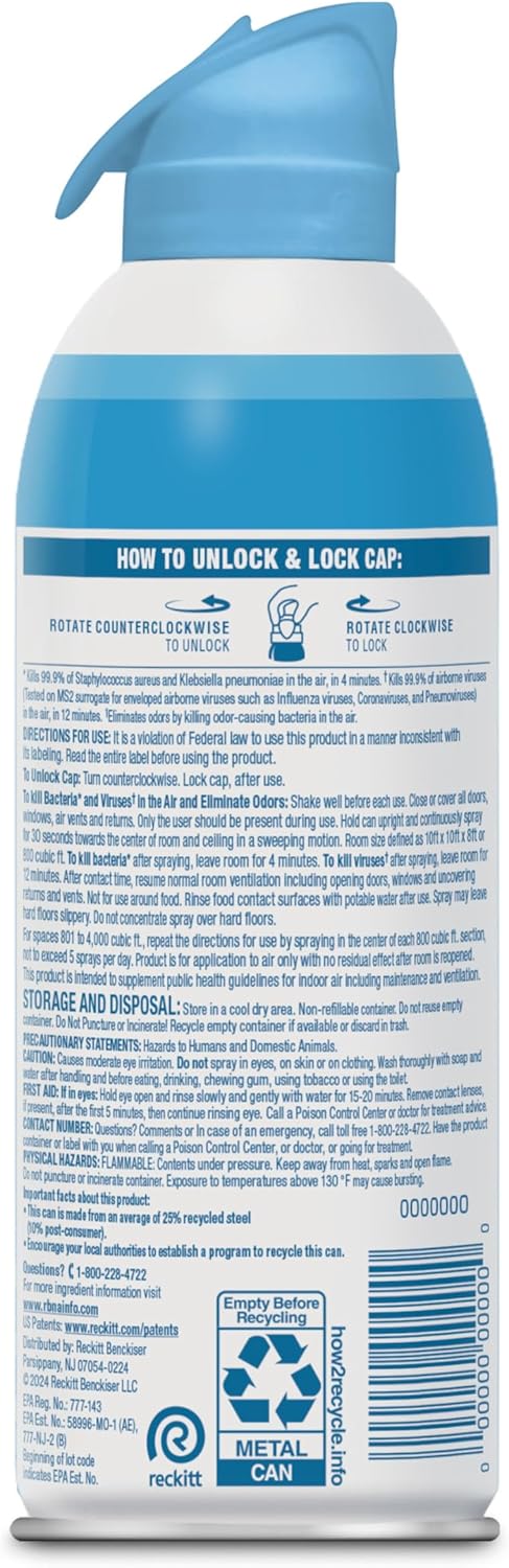 Lysol Air Sanitizer Spray – Thoughtful Housewarming Gift for New Homeowners and First Apartments
