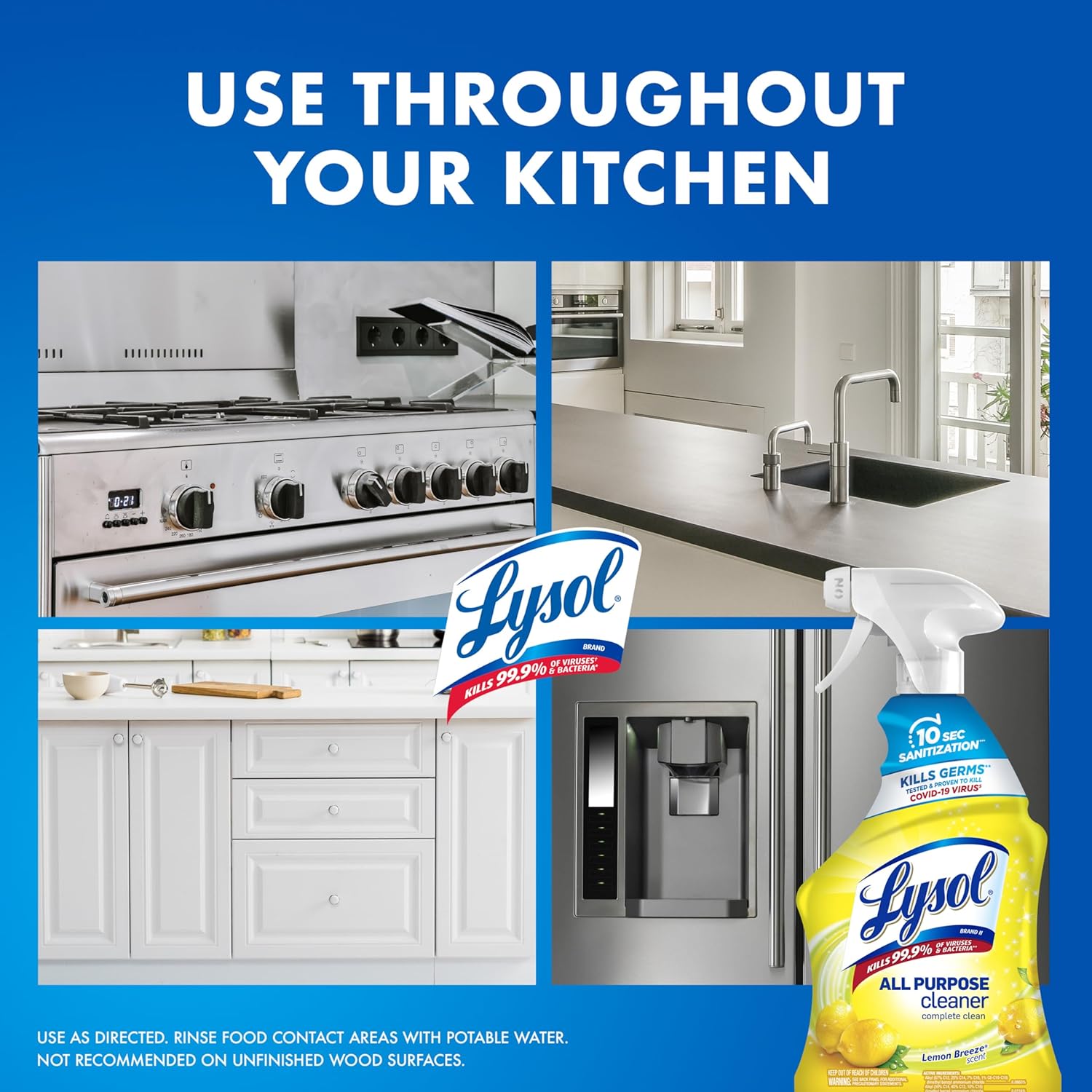 Lysol All Purpose Cleaner Spray – Mindful Home Disinfectant for a Healthier Living Space, 32 Fl Oz