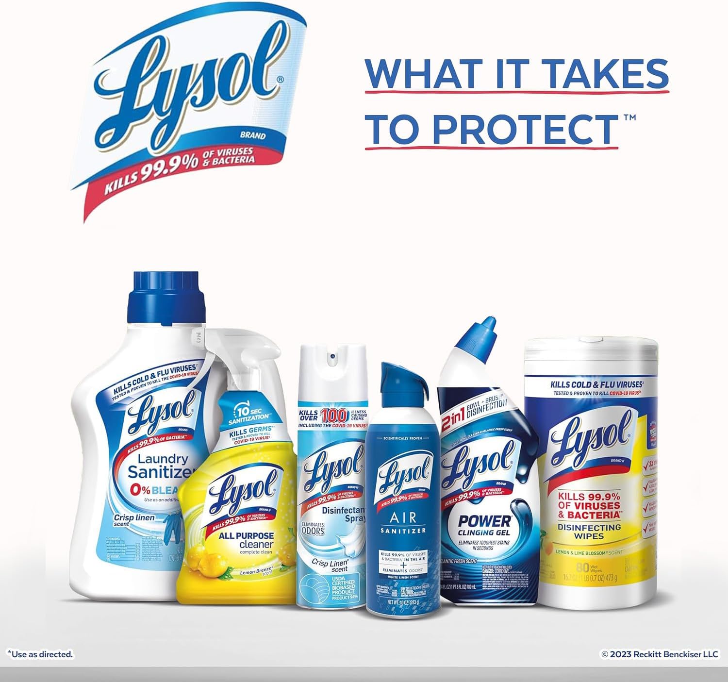 Lysol Click Gel Toilet Freshener – Mindful Self-Care Home Spa for Master Bathroom, Lavender Scent 6 Pack