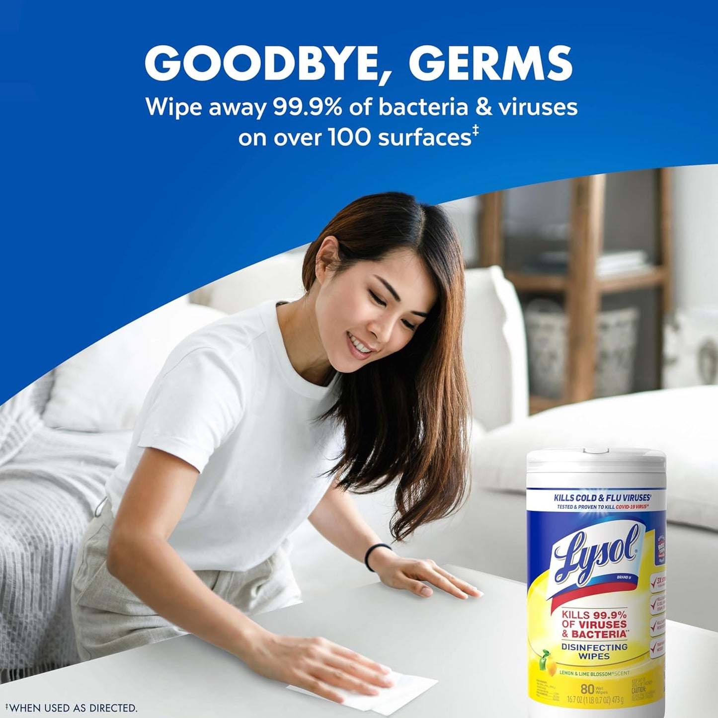 Lysol Disinfectant Wipes, Home Office and Study Desk Sanitizing Bundle for Focused Remote Work, 3x80 ct Multi-Surface