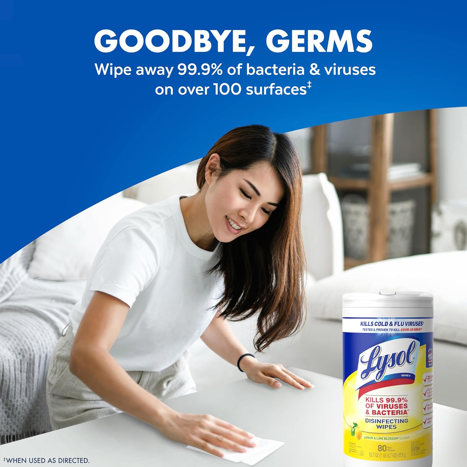 Lysol Disinfectant Wipes, Home Office and Study Desk Sanitizing Bundle for Focused Remote Work, 3x80 ct Multi-Surface