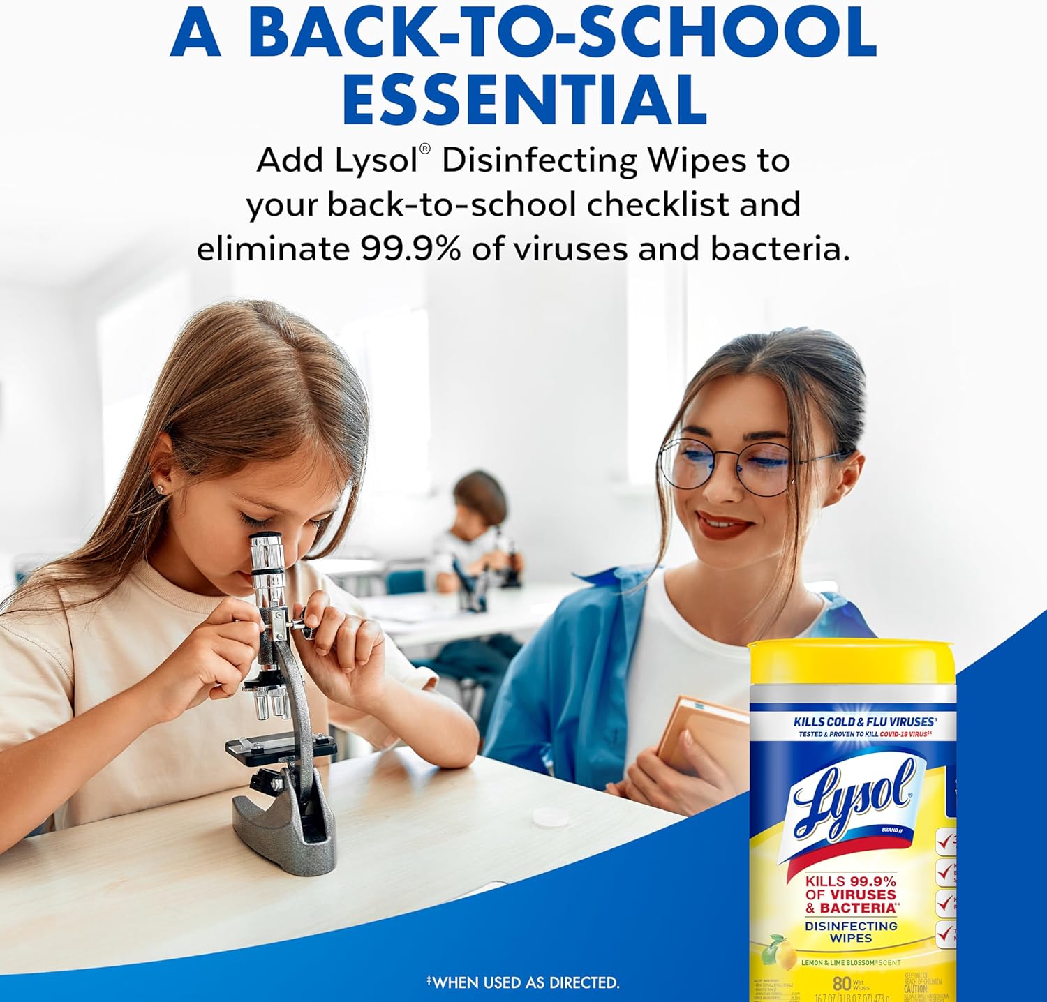 Lysol Disinfecting Wipes Bundle – Portable Disinfectant Pack for Camping Trips, Trail and Picnic Table Sanitizing on the Go, 80 Count