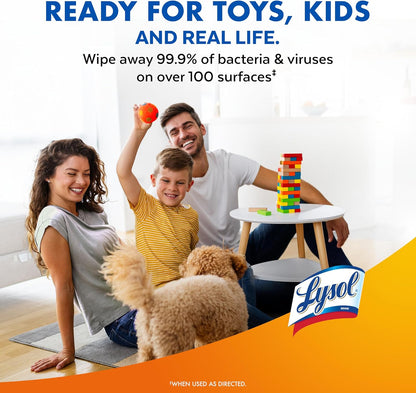 Lysol Disinfecting Wipes Multi-Surface Cleaner – Aromatherapy Friendly Disinfecting Wipes for Evening Wind Down and Restful Spaces