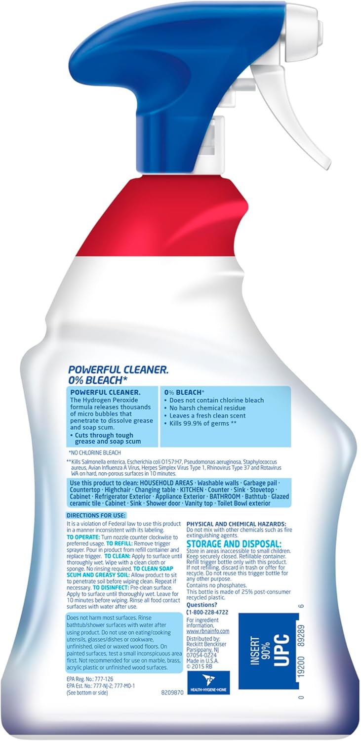 Lysol Hydrogen Peroxide Multi-Purpose Cleaner – Mindful Home Reset Spray for Bathrooms and Bedrooms, Citrus, 32 fl oz