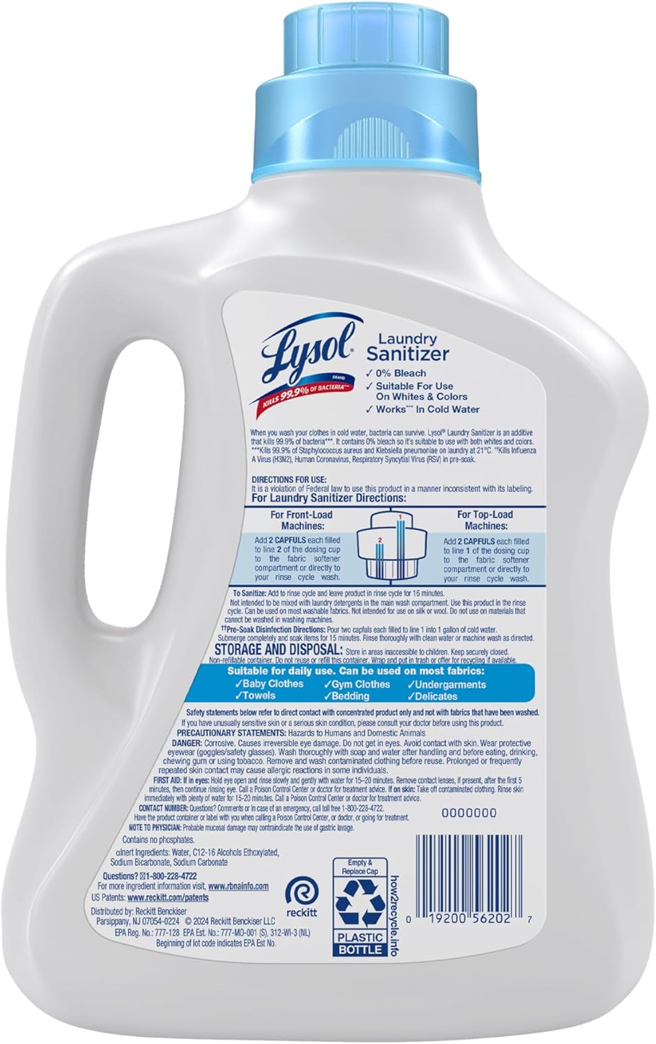 Lysol Laundry Sanitizer Additive – Mindful Home Wellness Booster, Unscented Laundry Additive for Bedroom and Bath Linens