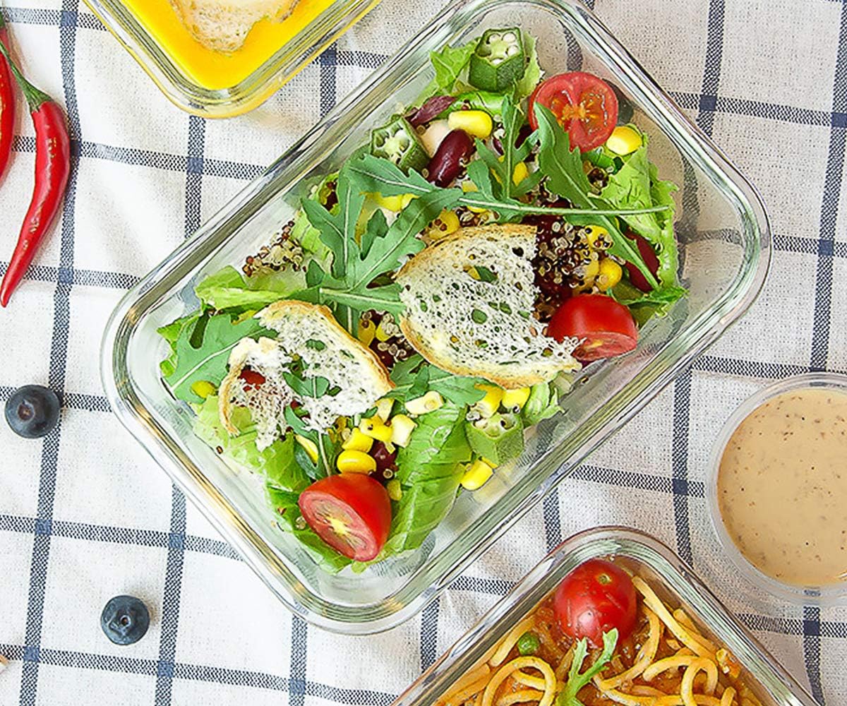 M MCIRCO 30 oz Borosilicate Glass Meal Prep Set — Stylish Rectangular Containers for Modern Kitchens
