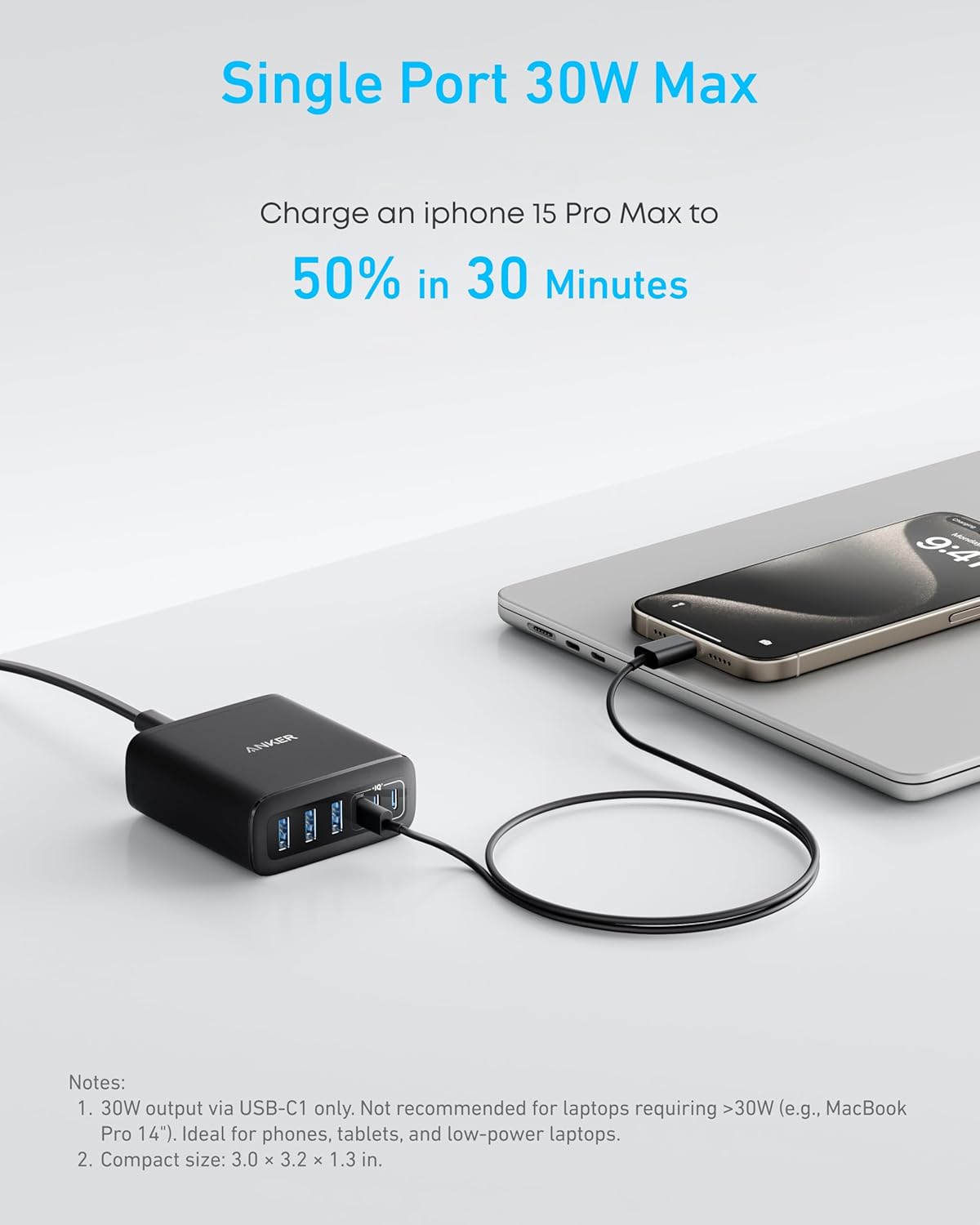 macbook air charged to 50% in approximately 1 hour 40 minutes via usb-c1