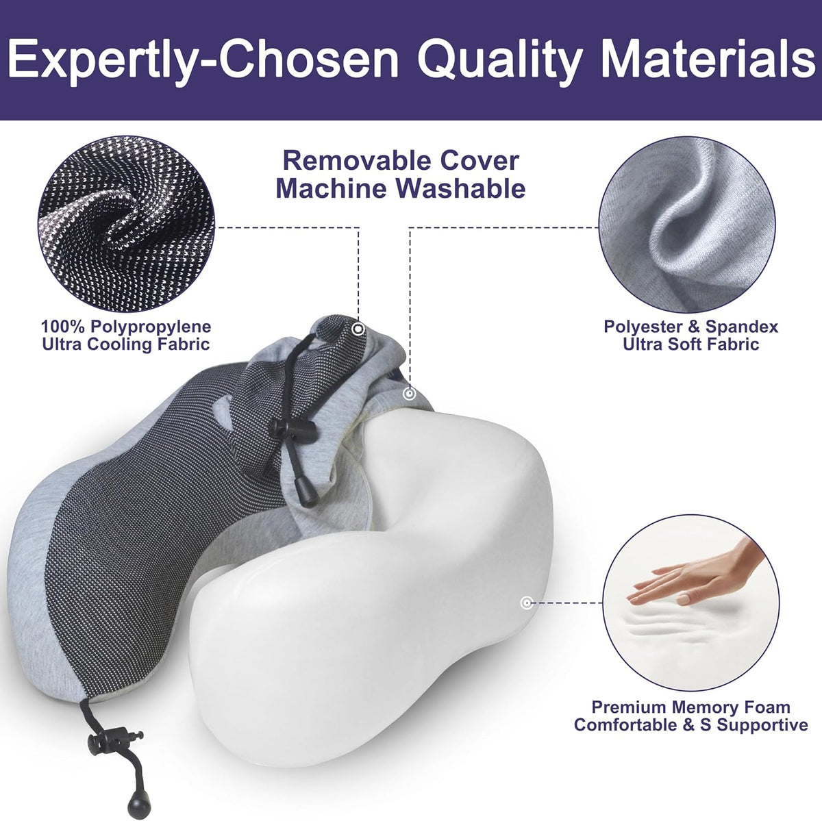 machine-washable outer cover for easy cleaning