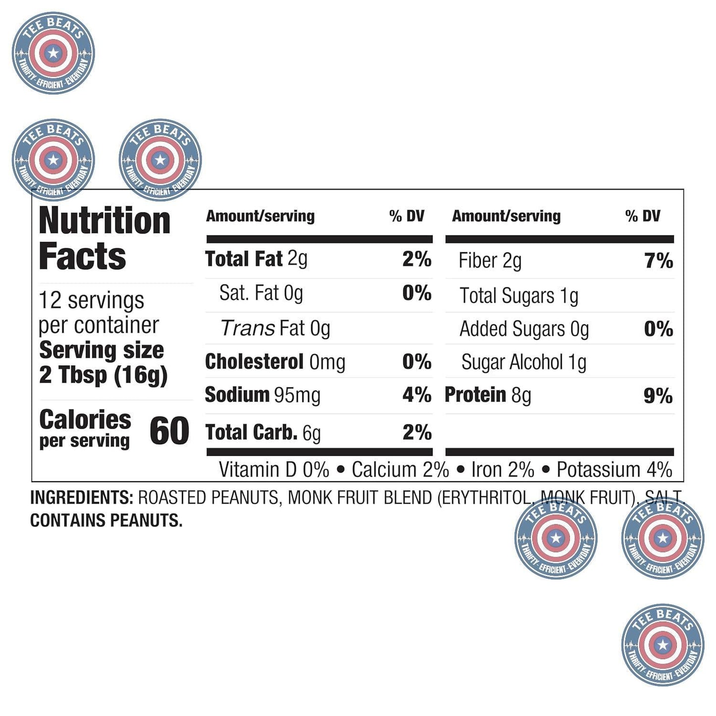 made from real roasted peanuts with just 3 simple ingredients plus salt
