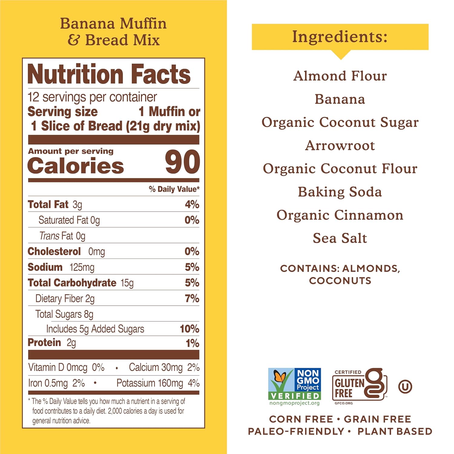 made with real, recognizable ingredients including actual banana pieces