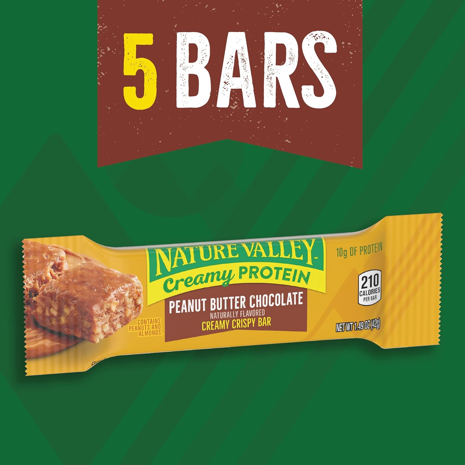 made with whole grain oats, peanut butter, peanuts, and semisweet chocolate