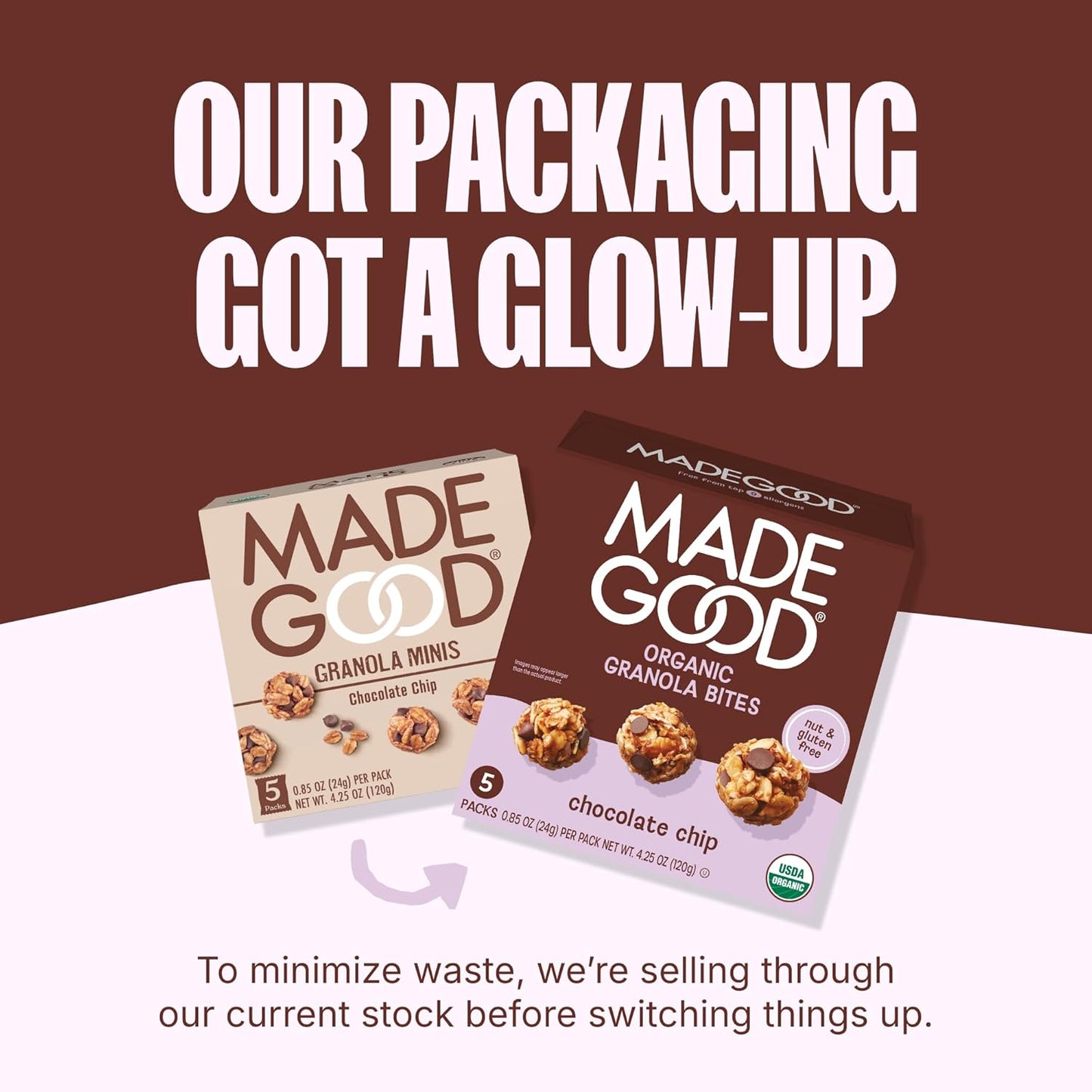 MadeGood Organic Granola Bites – Portable Hiking and Car Ride Snack for Active Families, 0.85 oz Pouches