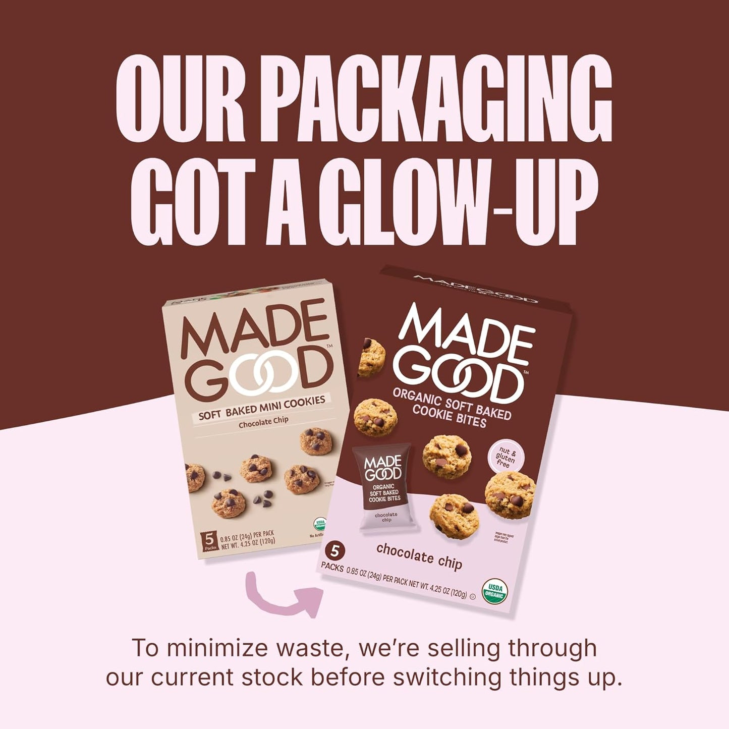 MadeGood Soft Baked Cookies – Wholesome Sweet Snack with Hidden Veggies for Mindful Snacking, 30 Count