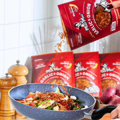MaeMai Medium Spice Thai Chili Onion & Garlic Crunch - Guilt-Free Umami Seasoning for Wellness-Focused Meal Prep, Low-Carb & Plant-Based