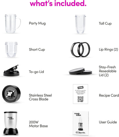 Magic Bullet Compact Blender – Charming Wedding Registry Gift for Newlywed Couples Building a Starter Kitchen