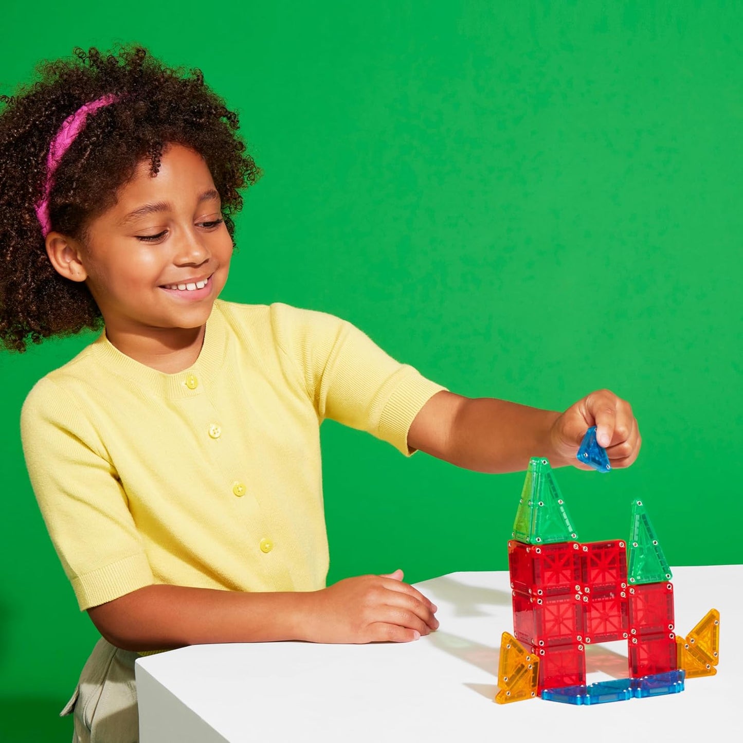 MAGNA-TILES microMAGS 26-Piece Set – Non-Toxic MABS Plastic Tiles with Safety Rivets for Worry-Free Toddler Play