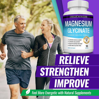 Magnestar Magnesium Glycinate 525mg – High-Absorption Magnesium for Active Recovery and Daily Performance