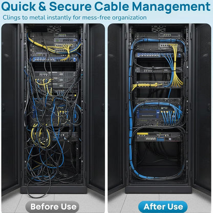 Magnetic Cable Management Kit – Useful Stocking Stuffer for Network Installers, Reusable 225-Piece Gift Set