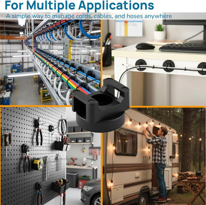 Magnetic Cable Management Kit – Useful Stocking Stuffer for Network Installers, Reusable 225-Piece Gift Set