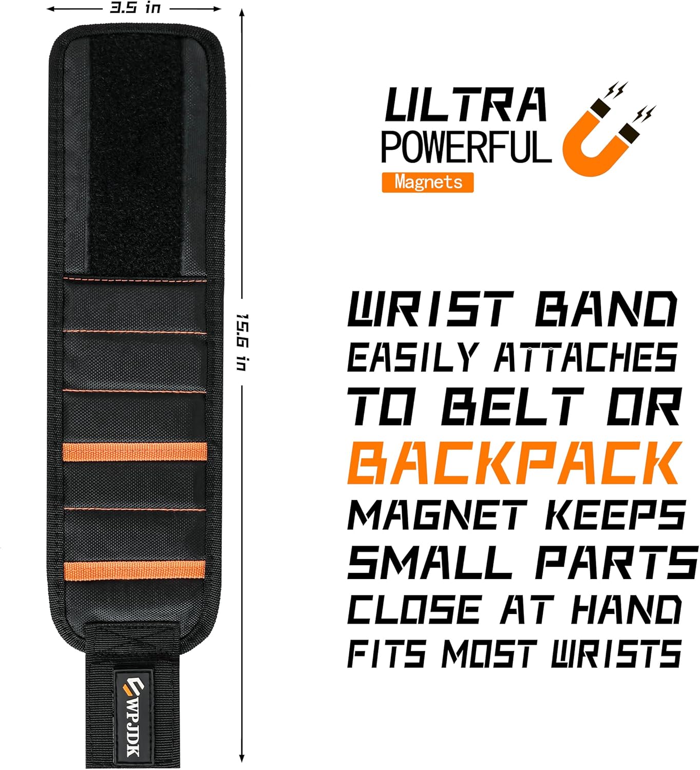 Magnetic Wristband for Holding Screws – Thoughtful Birthday Gift for Husband, Hands-Free Tool Access for DIYers