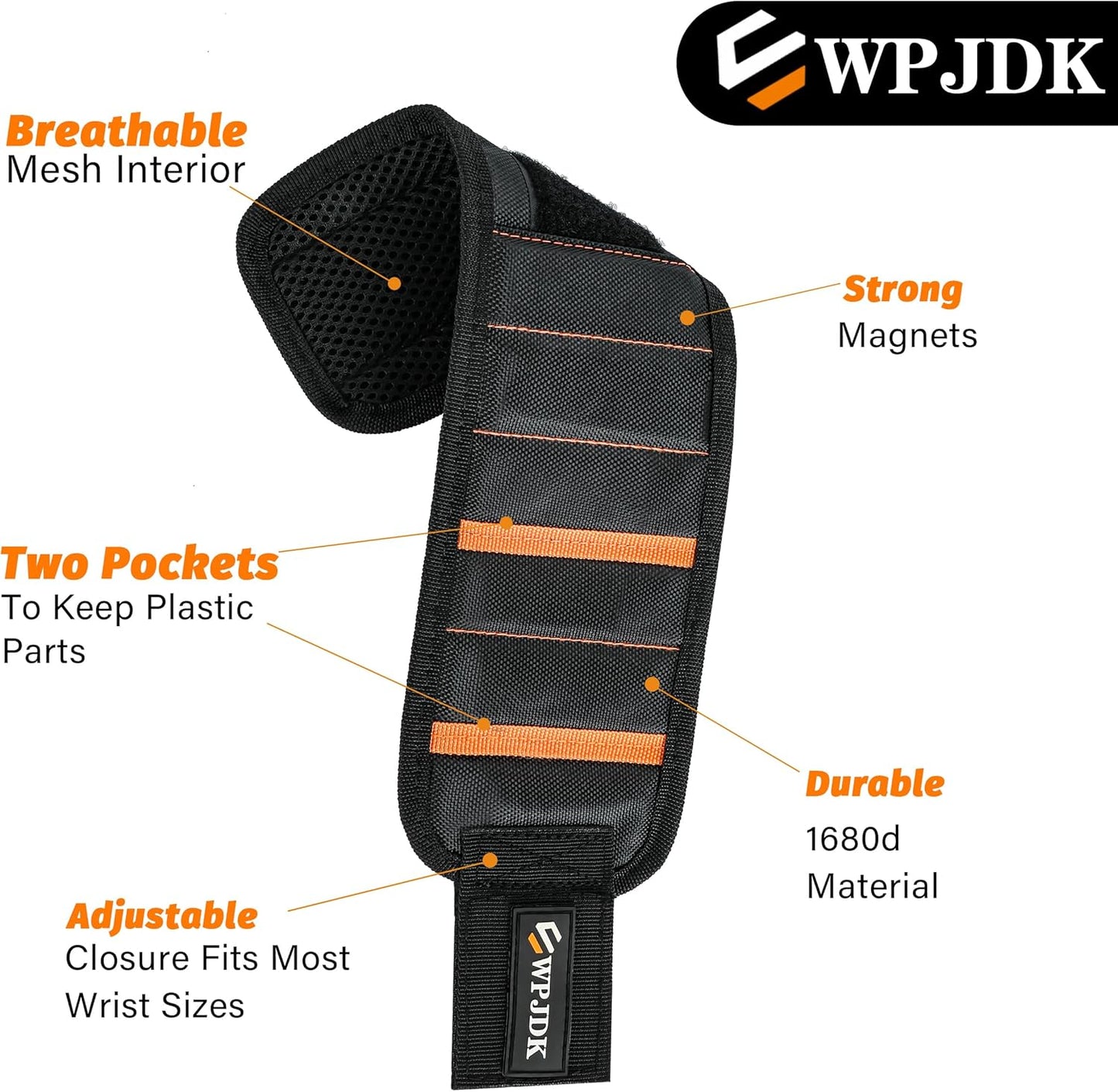 Magnetic Wristband for Holding Screws – Thoughtful Birthday Gift for Husband, Hands-Free Tool Access for DIYers