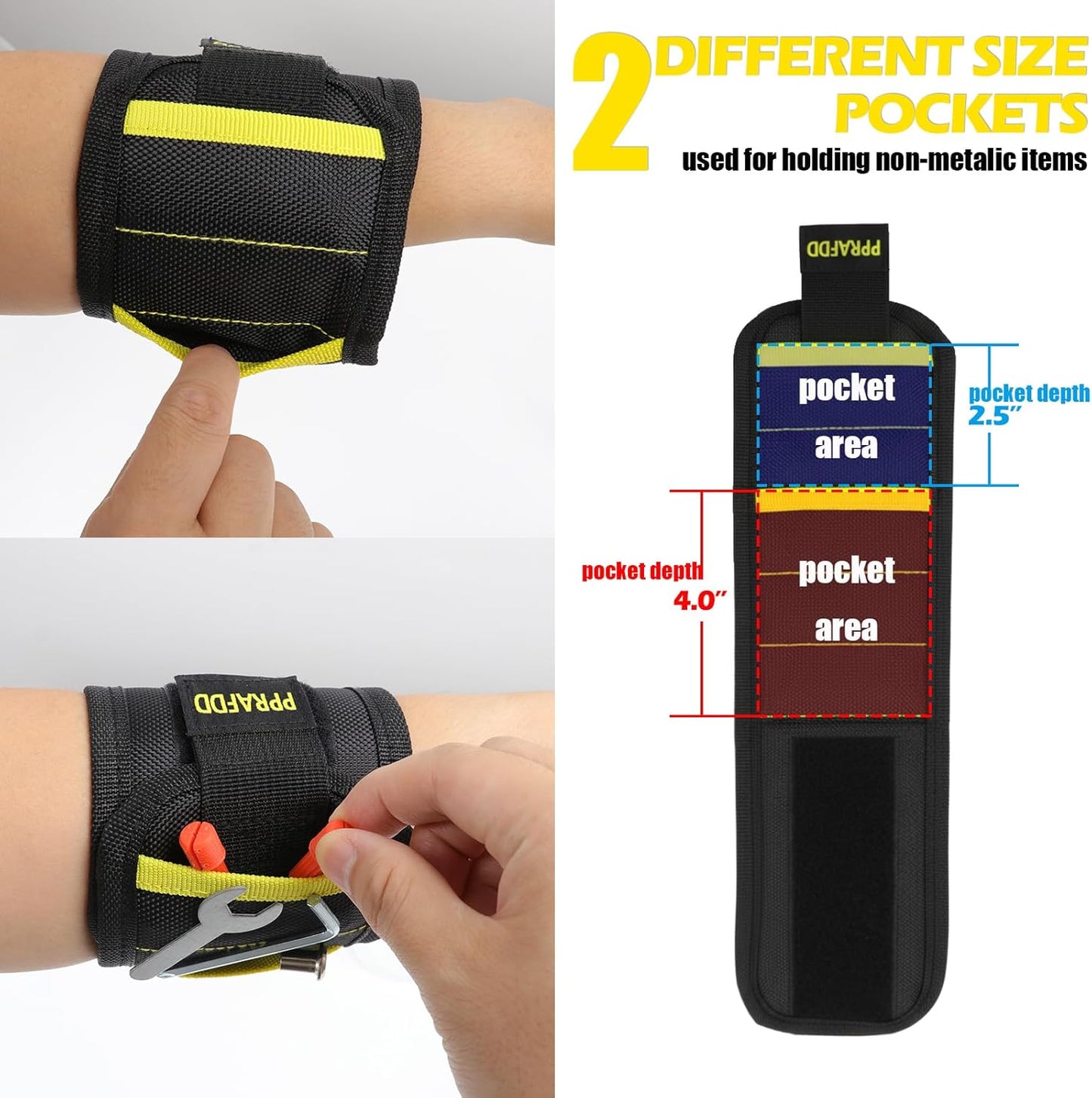 Magnetic Wristband Tool with Drill Bit Holder – Thoughtful Birthday Gift for Handyman Husband, Dad, and Grandpa