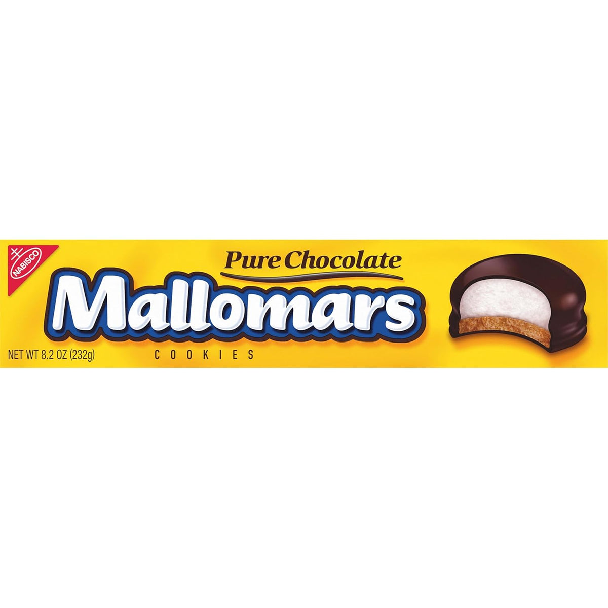 MALLOMARS Pure Chocolate Cookies, 8.2 oz – Shareable Marshmallow and Chocolate Snack for Family Movie Night
