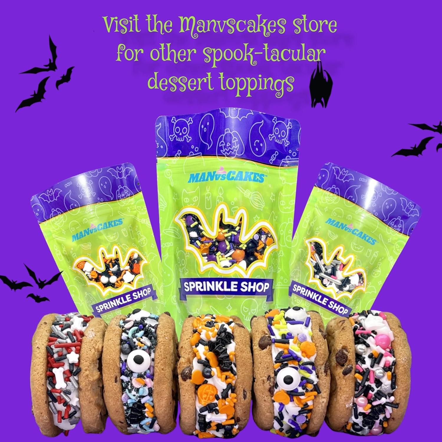 Manvscakes Halloween Sprinkles - Thoughtful Halloween Gift for Bakers, Premium Edible Decorating Set, 8oz