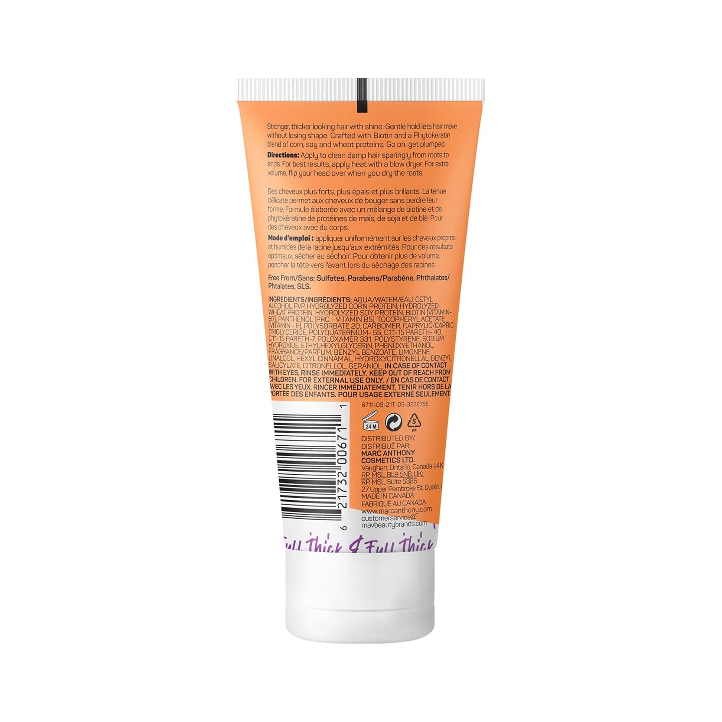 Marc Anthony Hair Thickening Styling Cream for Thin & Flat Hair - Thoughtful Birthday Gift for Her with Biotin Volumizing Formula