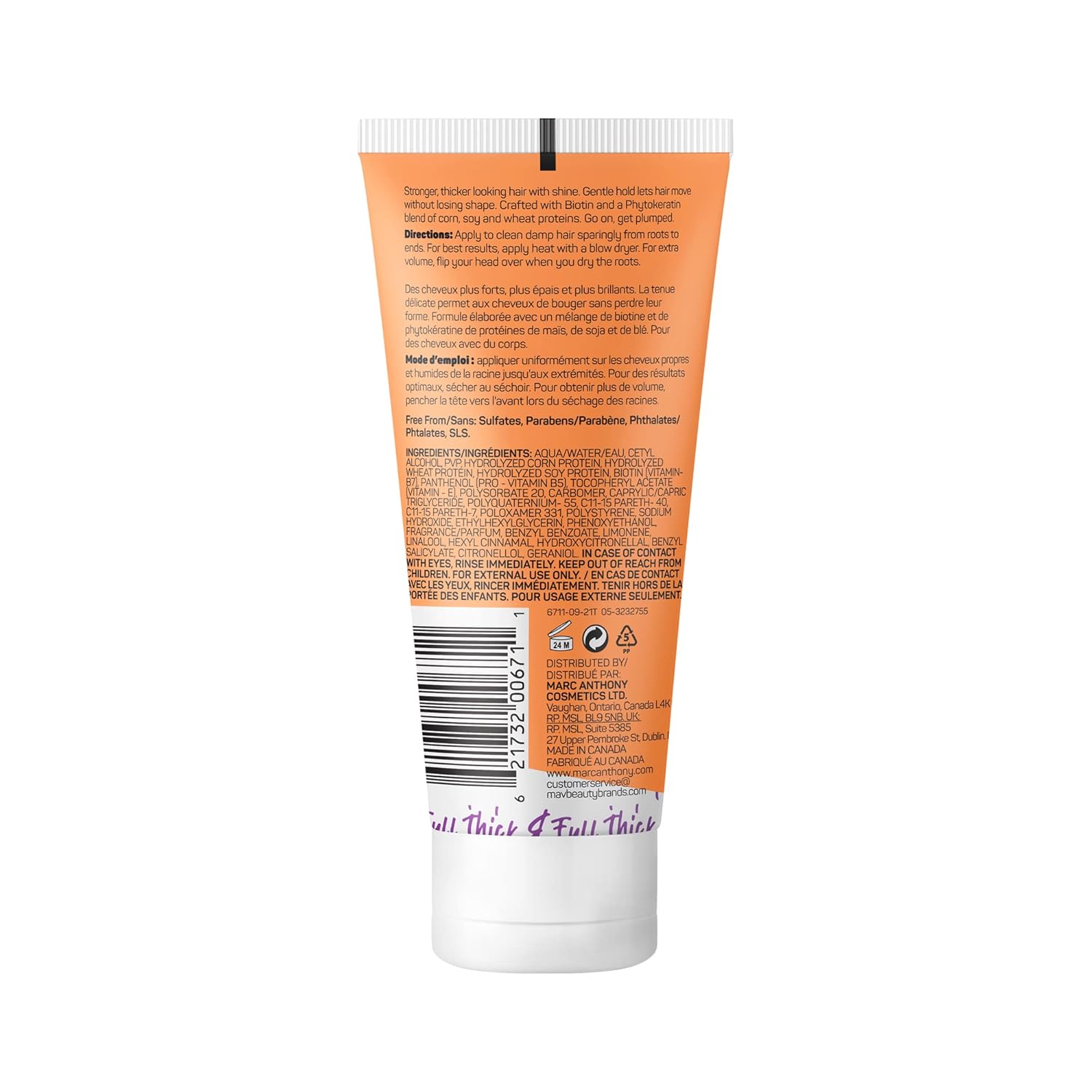 Marc Anthony Hair Thickening Styling Cream for Thin & Flat Hair - Thoughtful Birthday Gift for Her with Biotin Volumizing Formula