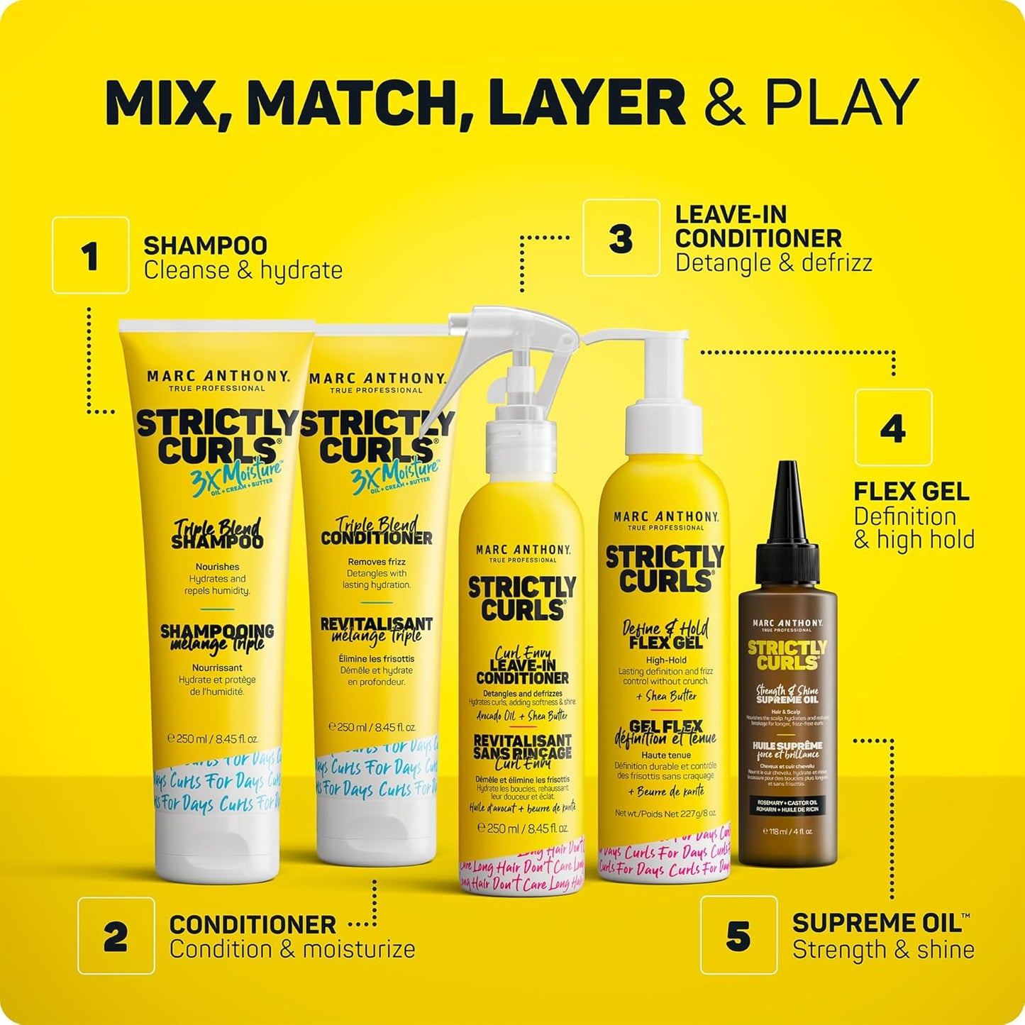 Marc Anthony Strictly Curls Defining Gel - Clean Beauty Bathroom Counter Staple for Intentional Curly Hair Routines