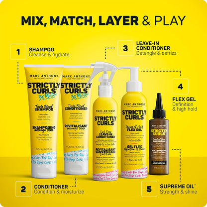 Marc Anthony Strictly Curls Defining Gel - Clean Beauty Bathroom Counter Staple for Intentional Curly Hair Routines