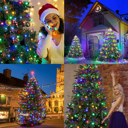 Marchpower Christmas Tree Lights – IP44 Waterproof Patio and Porch Tree Lights, 400 Diamond LEDs with 11 Modes and 13FT Remote
