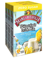 Margaritaville Singles To Go! Pina Colada Water Enhancer Sticks - Portable Tropical Flavor for Beach Days and Patio Lounging, 18 Servings