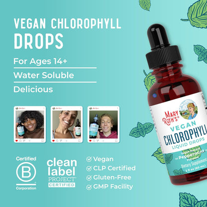 MaryRuth's Chlorophyll Liquid Drops – Clean Design Supplement for the Uncluttered Pantry, Two-Ingredient Hydration