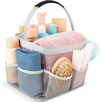 Masirs Nylon Shower Tote - Streamlined Caddy That Helps Travelers Stick to a Packing Checklist Every Trip