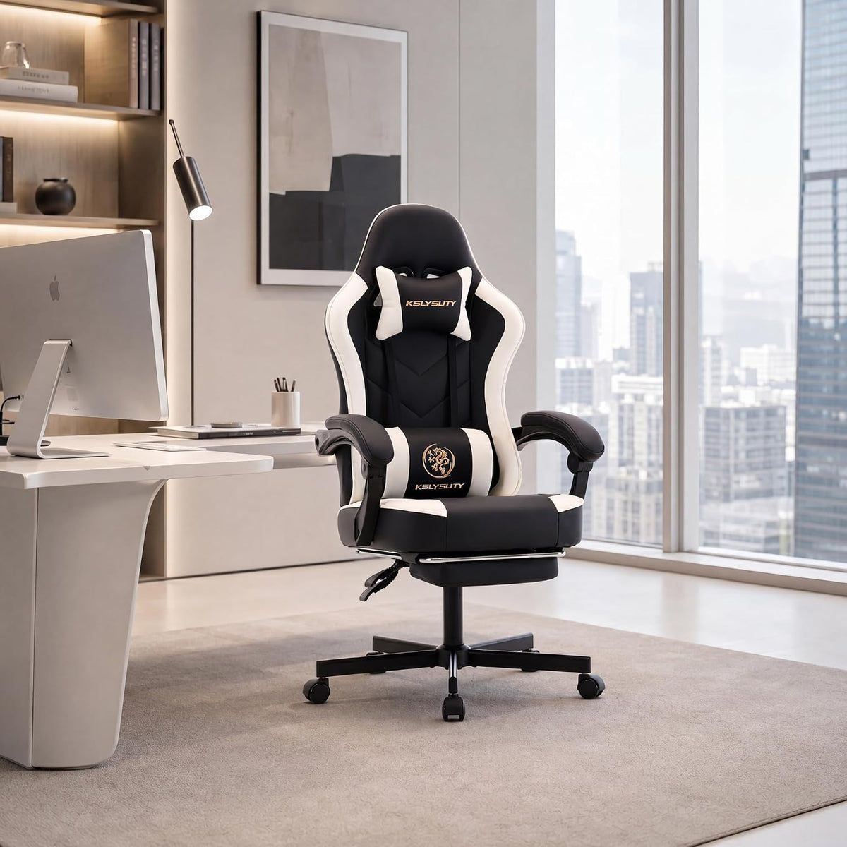 Mavway Crafted Metal-Base Recliner – Luxury Home Office Chair with Spa-Grade Vibration Massage