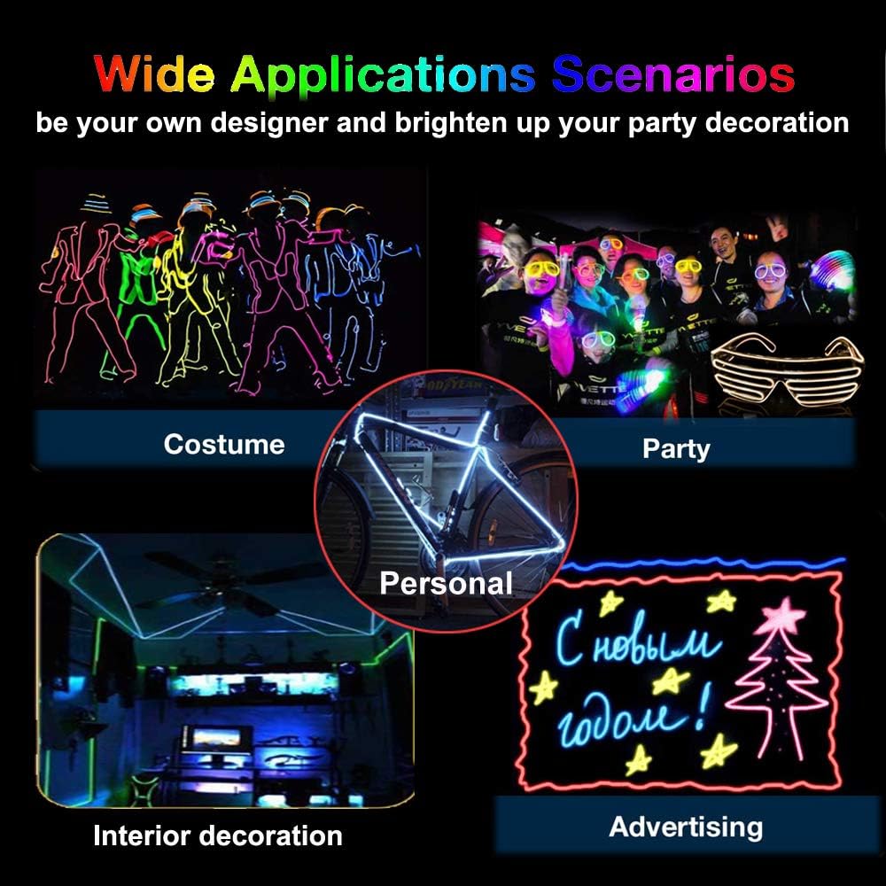 MaxLax EL Wire — Birthday Gift for Her, Creative Glowing Rope Light for DIY and Decor Lovers